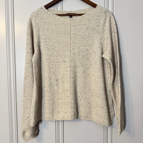 Eileen Fisher Sweaters - Eileen Fisher Sweater Peppered Cream Organic Cotton / Wool size Petite Large